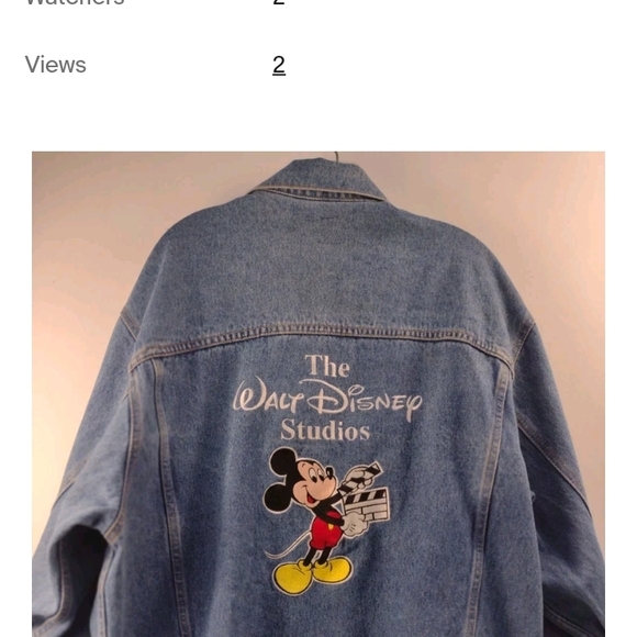 Disney Jackets & Blazers - Disney Blue Denim Jacket with Mickey Mouse